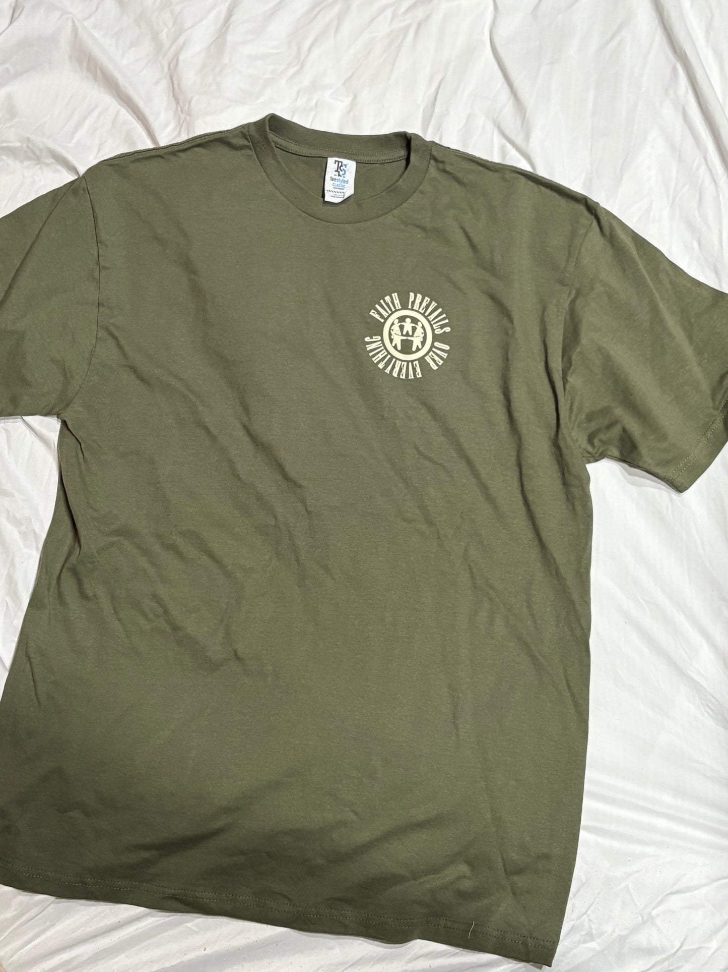 Olive “Prevail” Short Sleeve Tee