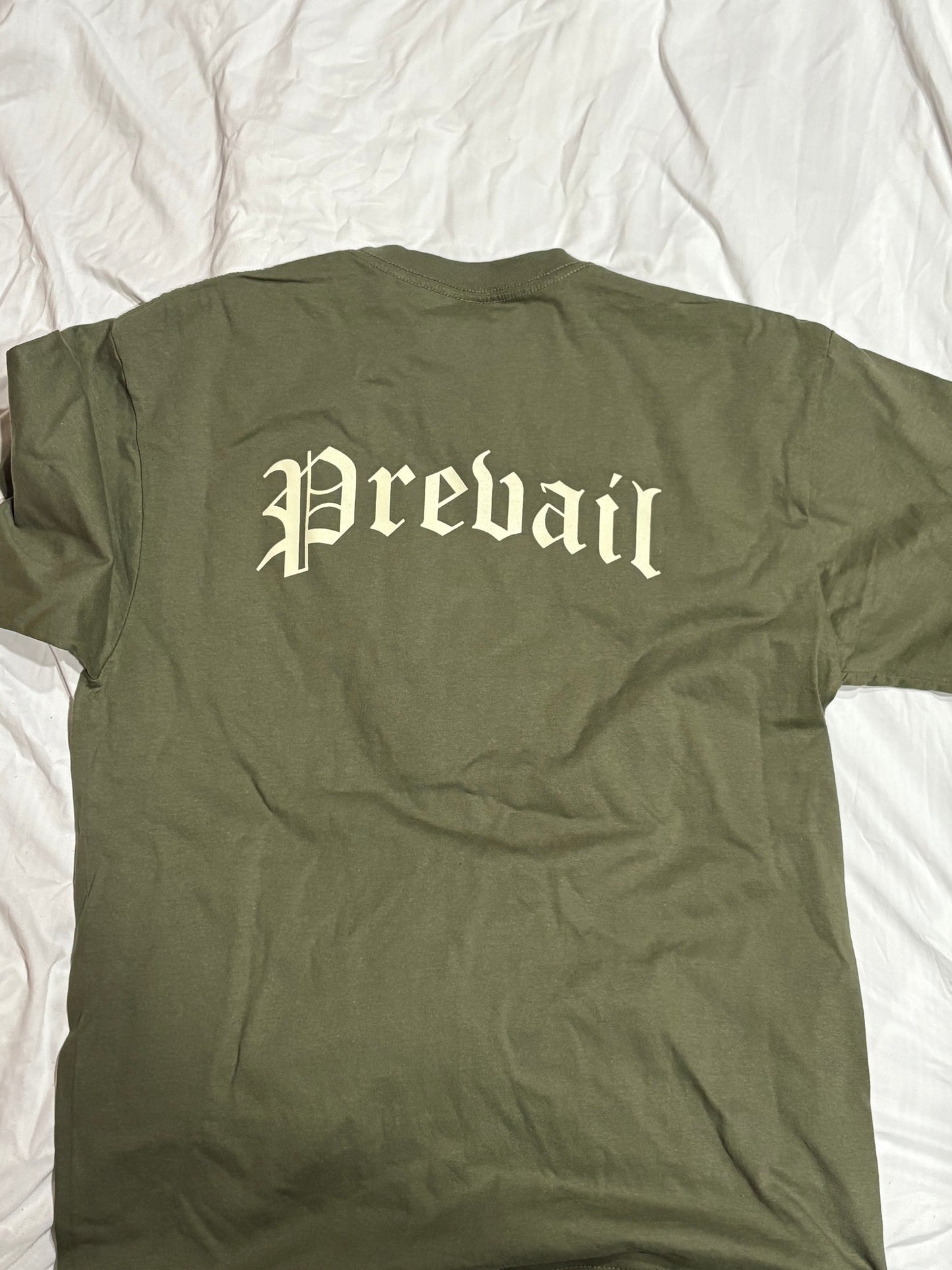 Olive “Prevail” Short Sleeve Tee