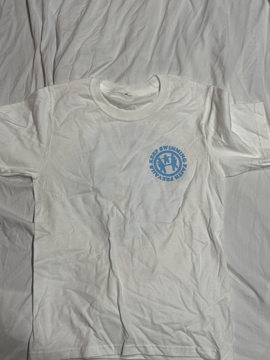 White “KEEP SWIMMING FAITH PREVAILS” Short Sleeve Tee